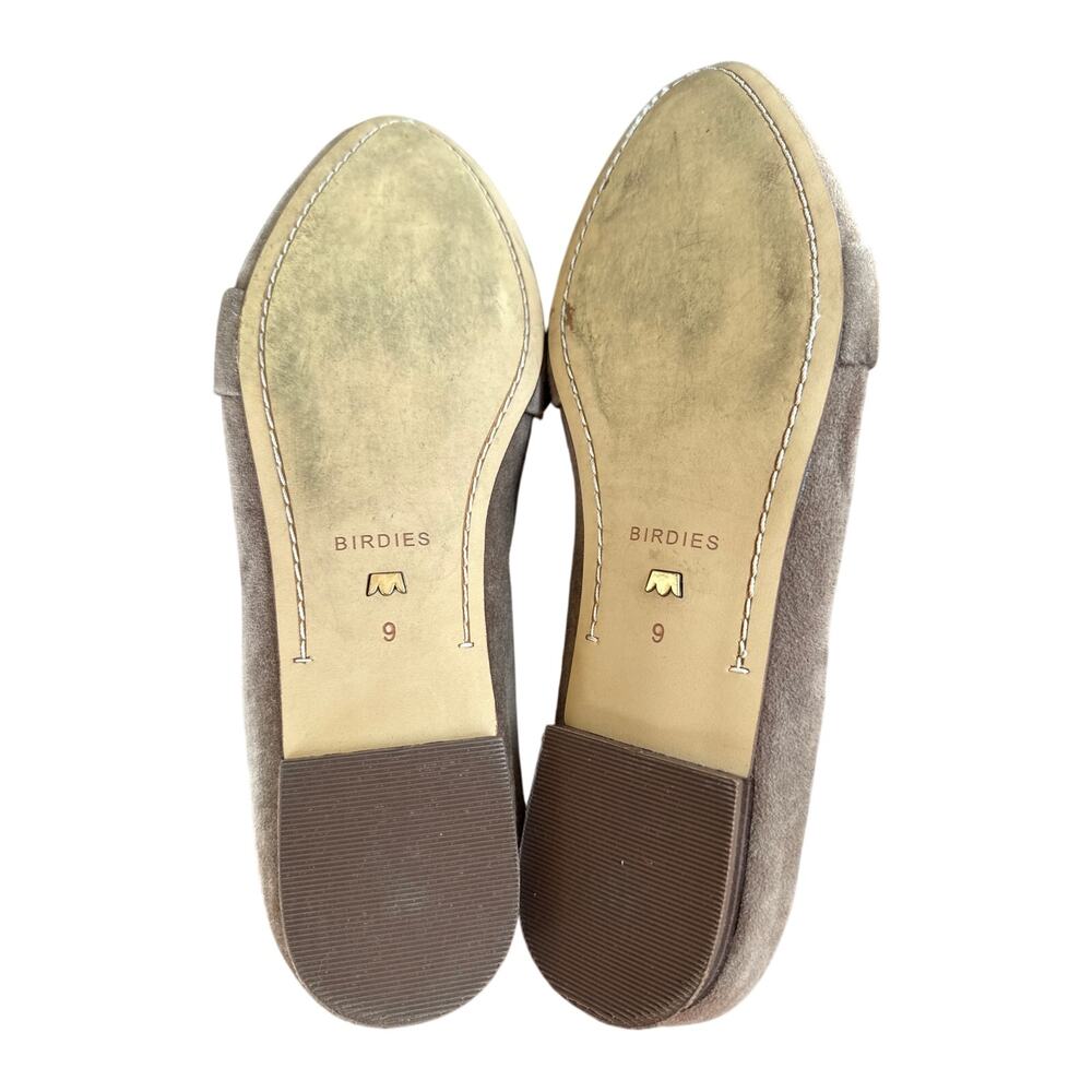 Birdies Suede Loafer in Mushroom Brown and Gold Size 9 - Picture 6 of 8